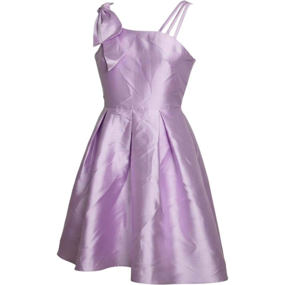 Rare Editions Girls Lavender Fields Lilac One Shoulder Bow Party Dress Size 16